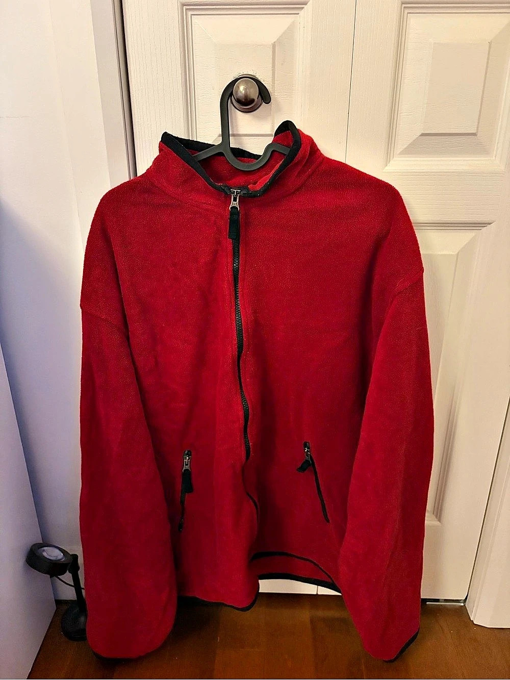 Gap Red Zip Front Polar Fleece Jacket Size XL